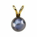 14K Yellow 7 mm Black Cultured Pearl Pendant